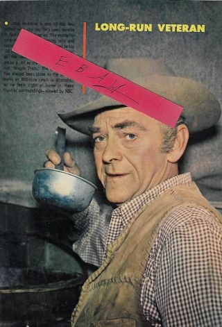 1964 John Mcintire Tv Guide Ad Article Clipping Large Full Color Pg Wagon Train