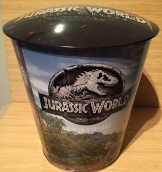 Jurassic World Movie Collectable Popcorn Tin Bucket Jurassic Park