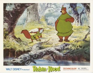 " Robin Hood " - Lobby Card - Disney - Bear & Fox