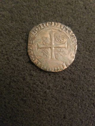 1461 - 1483 France Louis Xi " The Prudent " Medieval Denier Coin Ar Blanc A La Couro