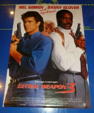 Lethal Weapon 3 1992 Orig.  Double Sided Rolled 1 Sheet Movie Poster 27x40