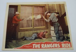 Jimmy Wakely 1948 The Rangers Ride Lobby Card Western Movie Monogram Film Vg,