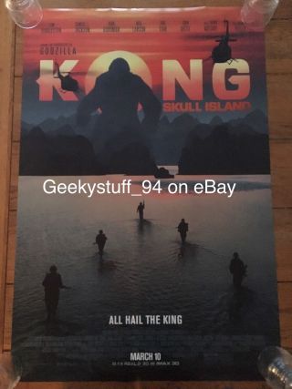 Kong Skull Island Ds Theatrical Movie Poster 27x40