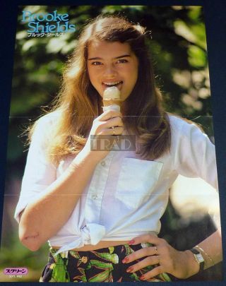 Brooke Shields Licking Ice Cream 1982 Japan Pinup Poster 11x16 Oc/r
