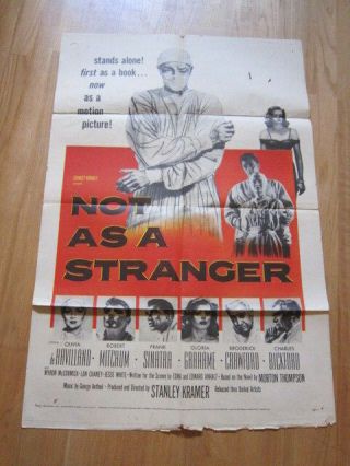 Not As A Stranger 1955 Robert Mitchum Frank Sinatra Poster