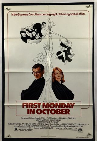 Monday In October Movie Poster (veryfine, ) One Sheet 1981 Walter Matthau 656