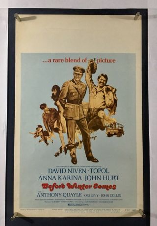 Winter Comes First Movie Poster (fine, ) Window Card 1969 Rolled Wc040