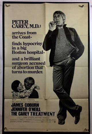 Carey Treatment Movie Poster (good) One Sheet 1972 James Coburn 1941