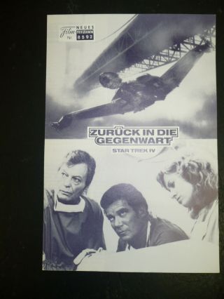 Star Trek Iv - The Voyage Home,  Orig Austrian 4pg Program [william Shatner]