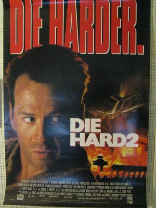 Die Hard 2 1990 Video Poster Bruce Willis,  Bonnie Bedelia