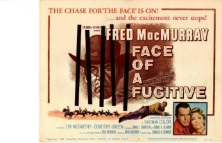 Face Of A Fugitive 1959 Release Lobby Card Western Dred Macmurray