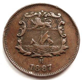 British North Borneo 1/2 Cent 1887 H Km 1 Zz10.  3