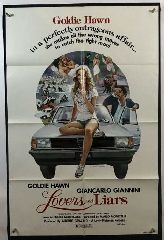 Lovers And Liars Movie Poster (fine) One Sheet 1979 Goldie Hawn 1312