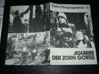 Aguirre,  The Wrath Of God,  Orig German Retro Film Program [werner Herzog]