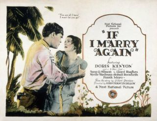 Old Movie Photo If I Marry Again Poster Lloyd Hughes Doris Kenyon 1925