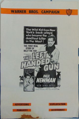 The Left Handed Gun,  Paul Newman 1958,  Warner Brothers,  Press Kit.