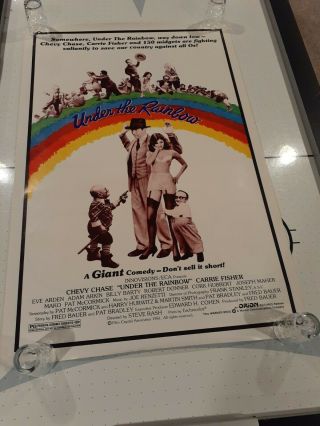 Under The Rainbow Movie Poster 1981 Chevy Chase Carrie Fisher Rolled