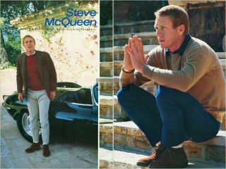 Steve Mcqueen 1965 Vintage Japan Picture Clippings 2 - Sheets Ff/m