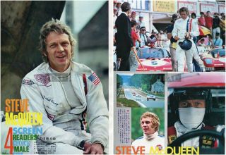 Steve Mcqueen Le Mans 1971 Vintage Japan Picture Clippings 2 - Sheets Mb/v/w