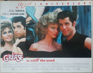 L095 Olivia Newton John Travolta Grease 1998 Movie Lobby Card