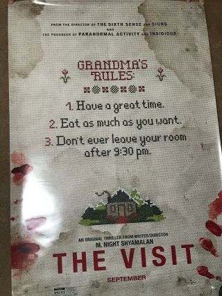 The Visit (2015 Film) Double Sided 27x40 Movie Poster M Night Shyamalan