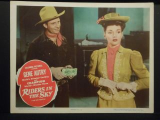 Gene Autry Riders In The Sky 1949 Lobby Card Vf Western Mary Beth Hughes