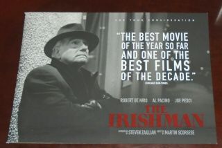 Irishman Fyc Awards Booklet Scorsese Pacino Deniro Pesci 34 Pages