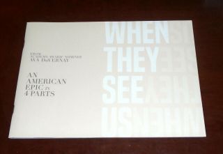 " When They See Us " Netflix Series Fyc Awards Booklet 32 Pages