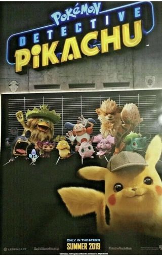 Pokemon Detective Pikachu Movie Poster Promo Poster 11”x 17”