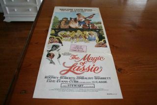 The Magic Of Lassie 1978 Australian Orig Daybill Movie Poster In Near Cond