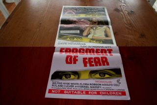 Fragment Of Fear 1970 Australian Horror Orig Daybill Movie Poster In Cond