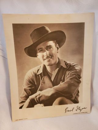 Errol Flynn 8 X 10 Movie " Virginia City " Publicity Photo Signed,  Cowboy Western