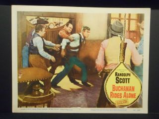 Randolph Scott Buchanan Rides Alone 1958 Lobby Card 7 Vf Western