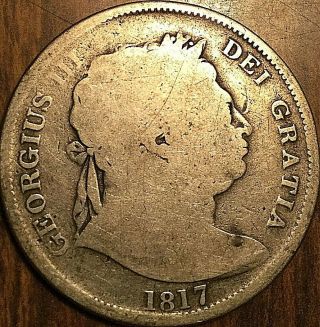 1817 Great Britain George Iii Silver Half Crown Coin