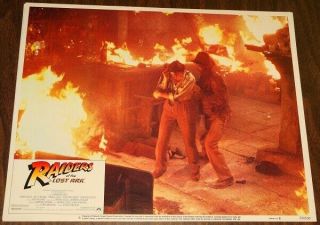 Raiders Of The Lost Ark Orig 1981 Lobby Cd 6 Flaming Inferno