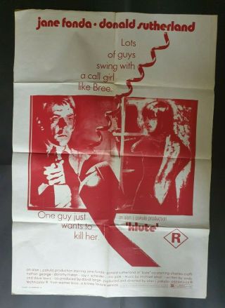 Klute Australian One Sheet Movie Poster 1971 - Donald Sutherland Jane Fonda