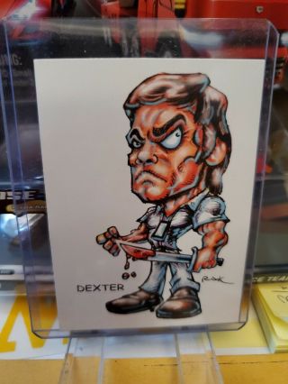 Dexter Art Trading Card Hand Signed By Artist Rak Horror Serial Killer Tv Show