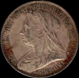 1900 Uk Queen Victoria Maundy Groat 4p Sterling Silver Coin
