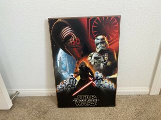 Star Wars The Force Awakens 1st Order Kylo Ren Poster Wood Wall Plaque 13 " X 19 "