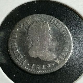 1819 Jj Mexico Silver 1/2 Reale Better Coin