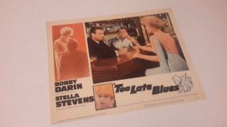 Too Late Blues Bobby Darin Stella Stevens 1961 Lobby Card No.  1