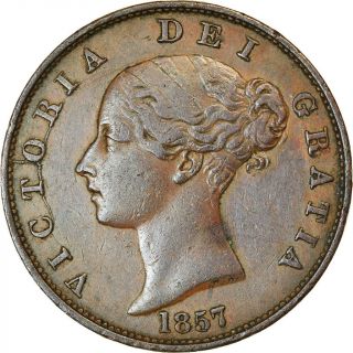 [ 863920] Coin,  Great Britain,  Victoria,  1/2 Penny,  1857,  Ef (40 - 45),  Copper