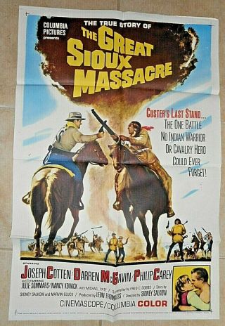 1 Sheet Movie Poster The Great Sioux Massacre 65/216