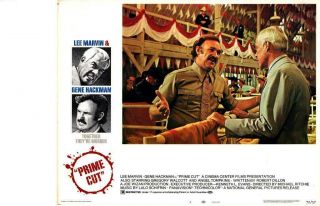 Prime Cut 1972 Release Lobby Card Lee Marvin Gene Hackman