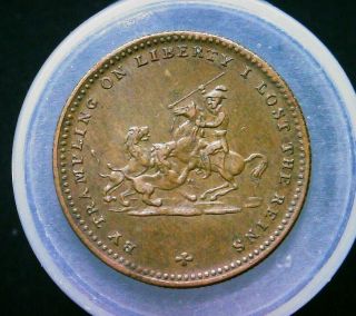Token - Death Of King William Iv,  1837,  By Trampling On Liberty I Lost The Reins