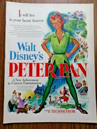 1953 Movie Ad Walt Disney 
