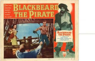 Blackbeard The Pirates 1952 Release Lobby Card Linda Darnell