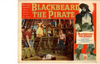 Blackbeard The Pirates 1952 Release Lobby Card Linda Darnell,