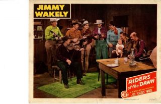 Riders Of The Dawn 1945 Release Lobby Card Western Jimmy Wakely