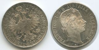 G5660 - Austria 1 Florin (gulden) 1859 A Vienna Km 2219 Xf - Unc Silver Österreich